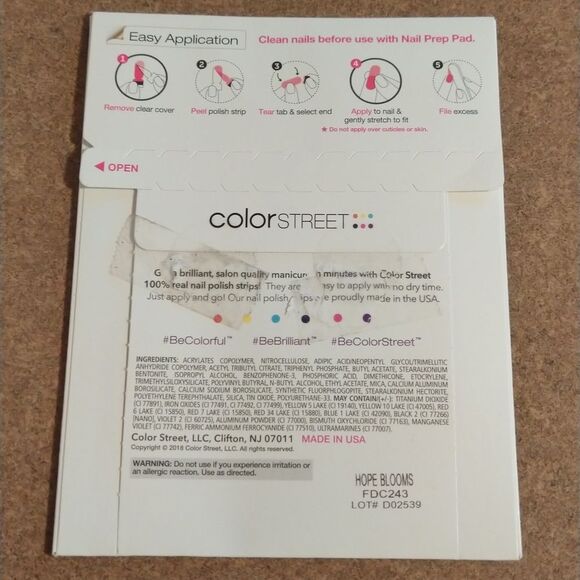 NWT Color Street Hope Blooms Manicure Nail Set Retired - Picture 3 of 6